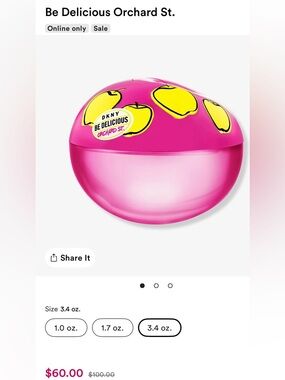 DKNY Be Delicious Orchard St. Pink and Yellow Fragrance 3.4oz